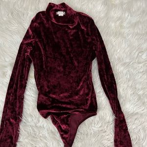 Fashion Nova Burgundy Bodysuit
